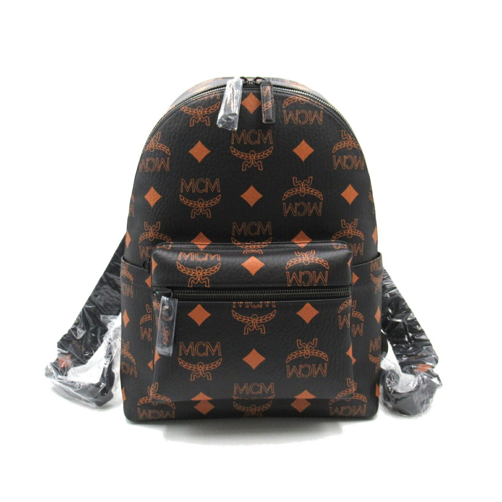 Mcm Polyurethane Polyester Backpack Rucksack Blac… - image 1